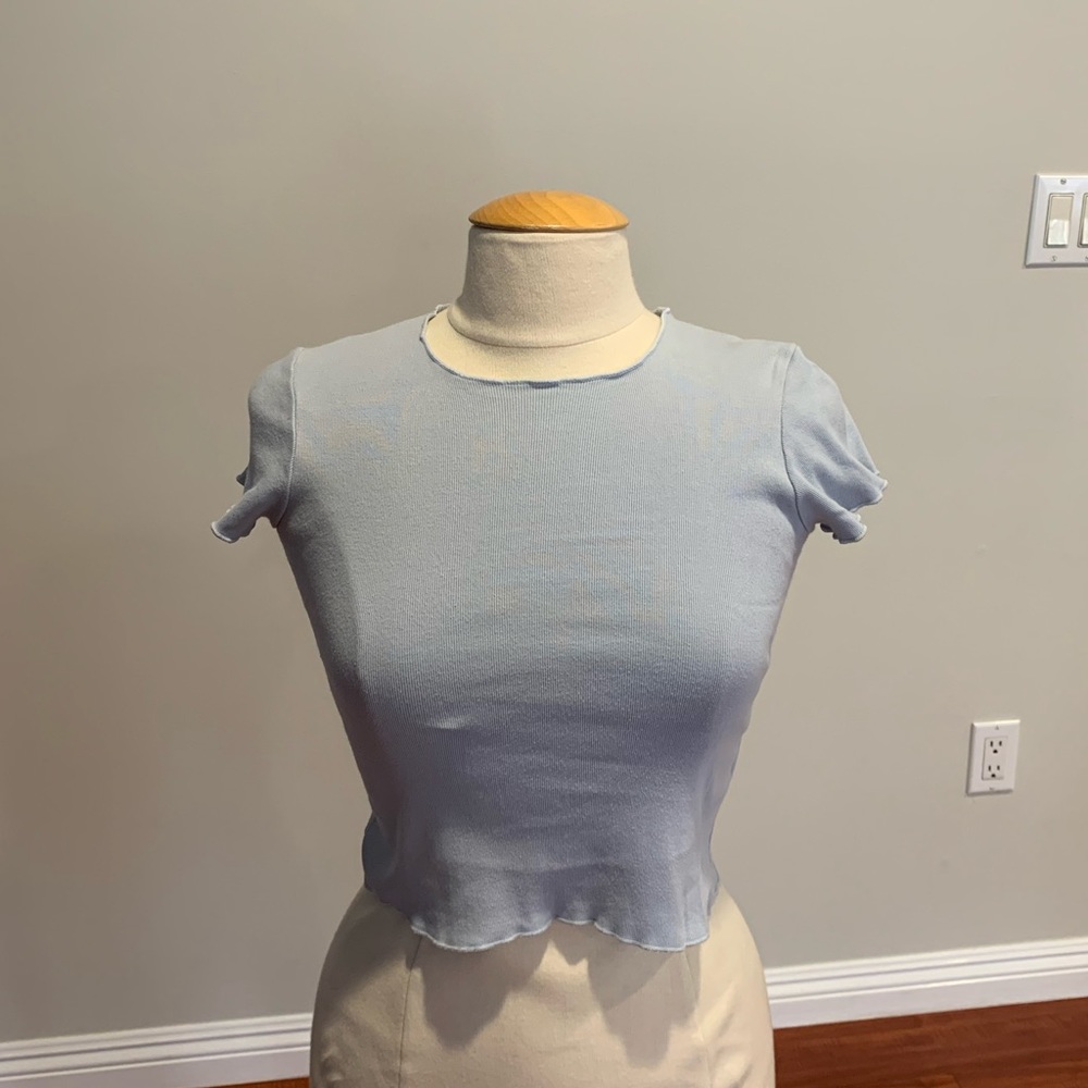 Brandy Melville Baby Blue Crop Top Summer